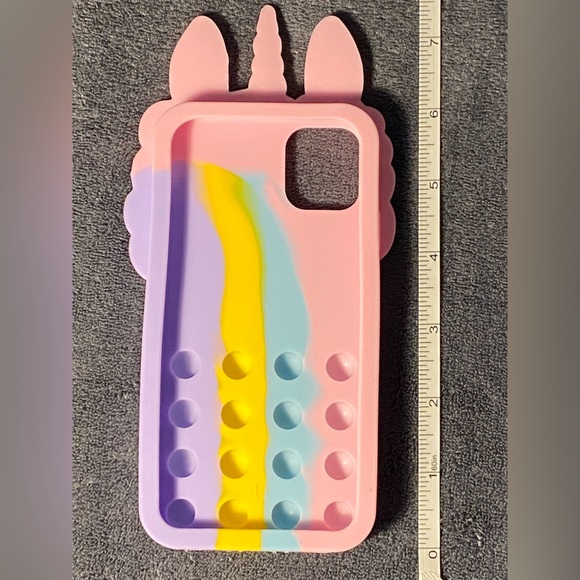 Unicorn Silicone Fidget Toy Case for iPhone 11 - Picture 3 of 5